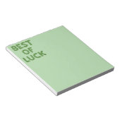 Best of Luck Clovers Greeting Notizblock (angewinkelt)