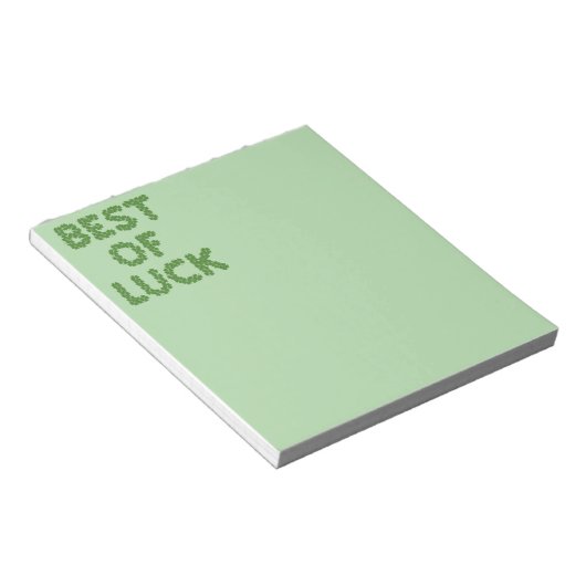 Best of Luck Clovers Greeting Notizblock (angewinkelt)