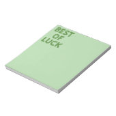 Best of Luck Clovers Greeting Notizblock (Rotiert)