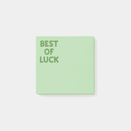 Best of Luck Clovers Greeting Post-it Klebezettel