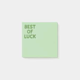 Best of Luck Clovers Greeting Post-it Klebezettel