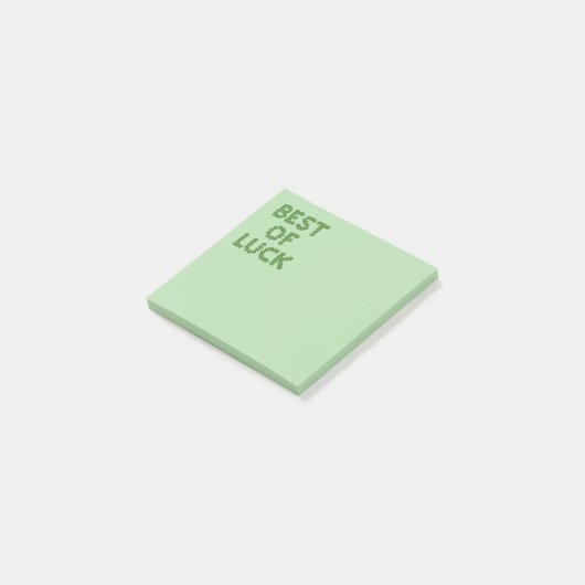 Best of Luck Clovers Greeting Post-it Klebezettel (angewinkelt)