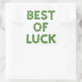 Best of Luck Clovers Greeting Quadratischer Aufkleber (Tasche)