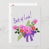 Best of Luck Flat Card Feiertagskarte (Vorne/Hinten)