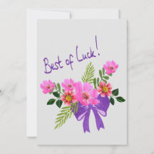 Best of Luck Flat Card