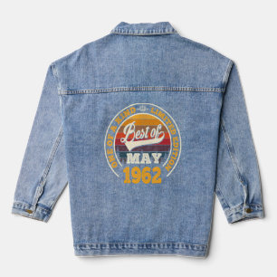 Best of May 1962 60. Geburtstag für 60 Jahre alt Jeansjacke