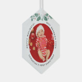 Best Oma Ever Baby Foto Ornament Aus Glas (Vorderseite Rechts)