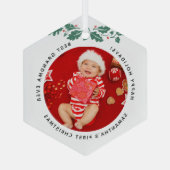 Best Oma Ever Baby Foto Ornament Aus Glas (Rückseite)