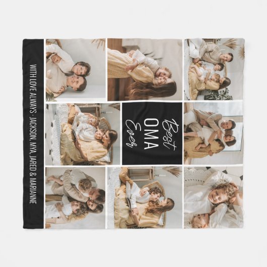 Best OMA Ever Custom Fleece Blanket (Vorderseite (Horizontal))