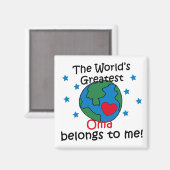 Best Oma gehört mir Magnet (Vorderseite/Rückseite)