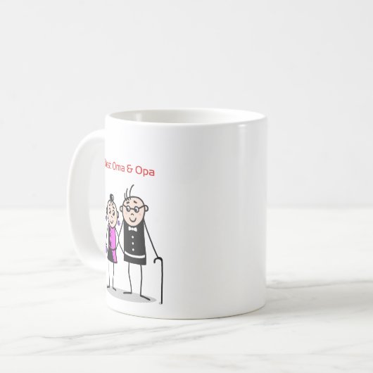 Best Oma & Opa 2.png Kaffeetasse (Vorderseite Links)