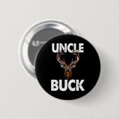 Best Onkel Buck Ever Funny Men Jagd Hirsch Buck Button (Vorne & Hinten)