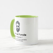Best Onkel Definition Funny Bartded Funcell Tasse (Vorderseite Links)
