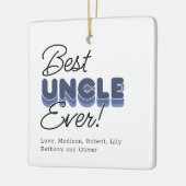 Best Onkel Ever Keepake Foto Weihnachten Keramikornament (Links)