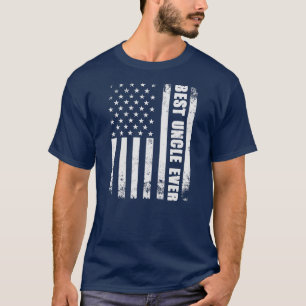 Best Onkel Ever Men American Flag USA Decor Uncle T-Shirt