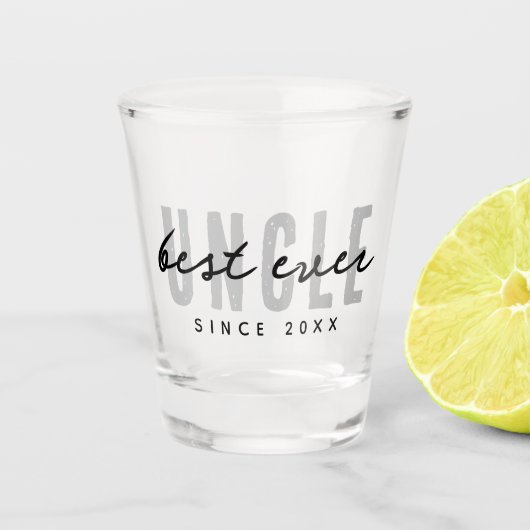 Best Onkel Ever Moderne Elegante Einfache Vater's Schnapsglas (Vorderseite)
