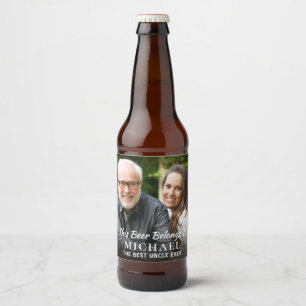 Best Onkel je Foto Personalisiert Bierflaschenetikett