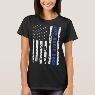 Best Onkel je US Vintag Flag Patriotic Family T-Shirt