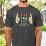 Best Onkel je Zeige Finger Niece Nephew Namen T-Shirt<br><div class="desc">Bewundernswertes Shirt mit Fingern,  die auf den besten Onkel zeigen :-) Ändern Sie den Text und fügen Sie auch Nichten und Neffen Namen oder benutzerdefinierten Text unten.</div>