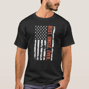 Best Onkel mit amerikanischer Flagge für Onkel, de T-Shirt