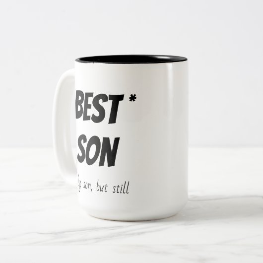 Best Only Son Spaß Tasse (Vorderseite Links)