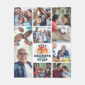 Best Opa by Par Familienfoto Collage Golfspielen Fleecedecke (Vorderseite)