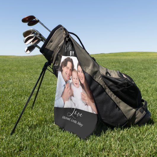 Best Opa by Par Family Foto Name Script Golfhandtuch (Gras)