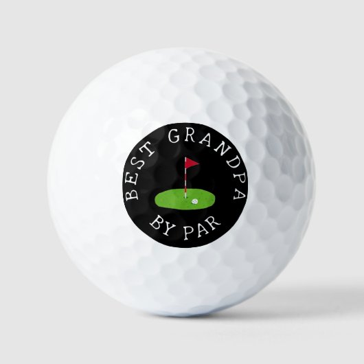 Best Opa by Par Golf Ball - Funny Vatertag (Vorderseite)