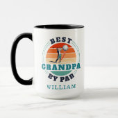 Best Opa by Par Retro Golfspielen Personalisiert Tasse (Links)