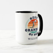 Best Opa by Par Retro Golfspielen Personalisiert Tasse (VorderseiteRechts)
