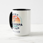 Best Opa by Par Retro Golfspielen Personalisiert Tasse (Vorderseite Links)