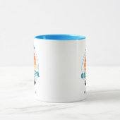 Best Opa by Par Retro Golfspielen Personalisiert Tasse (Zentrum)