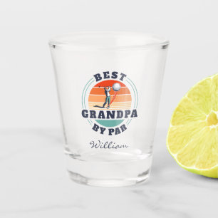 Best Opa by Par Retro Vatertag Golf Lover Schnapsglas