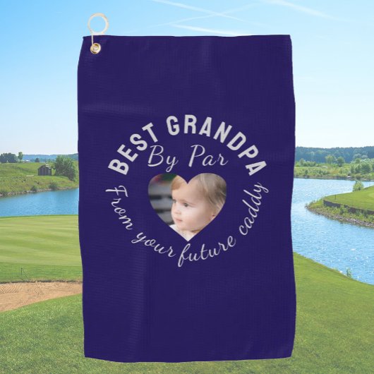 Best Opa Custom Kids Foto Blue Personalisiert Golfhandtuch