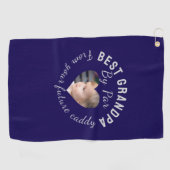 Best Opa Custom Kids Foto Blue Personalisiert Golfhandtuch (Horizontal)