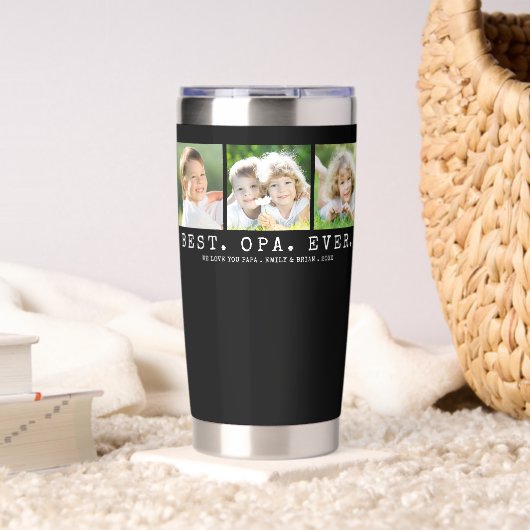 BEST OPA EVER 3 Photos Personalized Thermobecher (Wohnzimmer (gedreht))