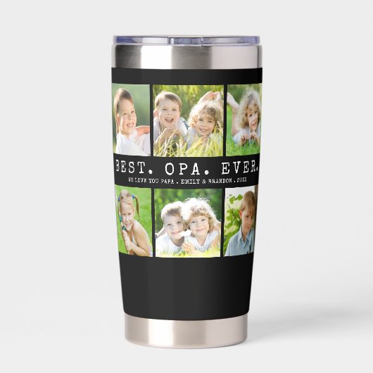 BEST OPA EVER 6 Photos Personalized Thermobecher (Rückseite)