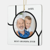 Best Opa Ever Foto Weihnachten Keramikornament (Links)