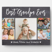 Best Opa Ever Grandkids 5 Foto Chalkboard Fotoplatte (Vorderseite)