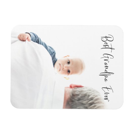 Best Opa je Custom Foto Script Modern Magnet (Horizontal)