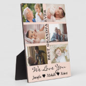 Best Opa je Custom Fotos Großkinder Name Fotoplatte (Seite)