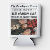 Best Opa je Custom Newspaper Foto Dosenkühler (Vorderseite)