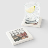 Best Opa je Custom Newspaper Foto Steinuntersetzer (Seitenansicht)