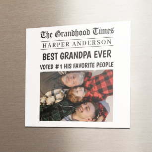 Best Opa je Custom Newspaper Headline Foto Magnet