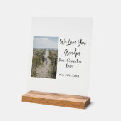 Best Opa jemals Großeltern Foto Geschenke Klassike Acrylschild (Winkel)