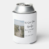 Best Opa jemals Großeltern Foto Geschenke Klassike Dosenkühler (Kanne Rückseite)