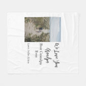 Best Opa jemals Großeltern Foto Geschenke Klassike Fleecedecke (Vorderseite (Horizontal))