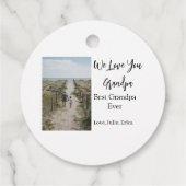 Best Opa jemals Großeltern Foto Geschenke Klassike Geschenkanhänger (Rückseite)