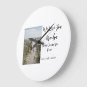 Best Opa jemals Großeltern Foto Geschenke Klassike Große Wanduhr (Winkel)