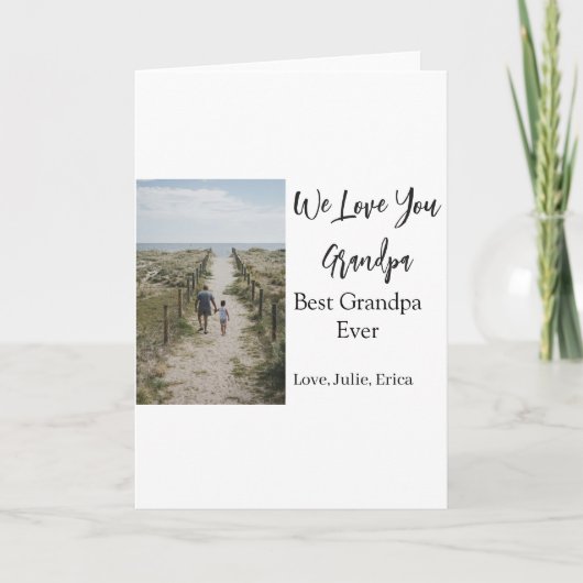 Best Opa jemals Großeltern Foto Geschenke Klassike Karte (Vorderseite)
